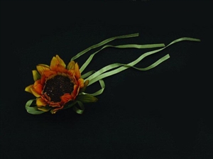 L801 GIRASOLE TAFTA' GIALLO 10cm con SACCHETTO 48xSC