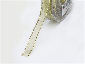 N1115G-102 NASTRO VELO BORDO RASO ORO mm15x25mt