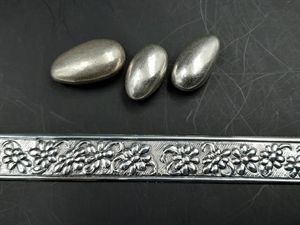 FG3 PLACCA FASCIA FIORI GRANDE ARGENTO 1,8x37cm (APPLICAZIONE)