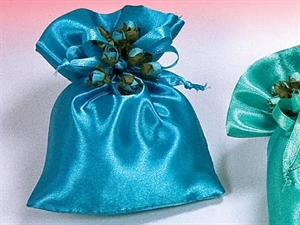 BG11074TUR SACCHETTO RASO 10x13cm TURCHESE 12xSC ***SC50%****