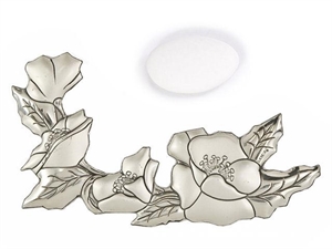 FOG8 PLACCA ARGENTO PAPAVERI 9cm (APPLICAZIONE)