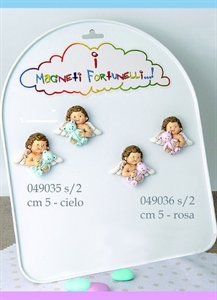 049035 ANGELO MAGNETE 5cm RESINA ORSO CELESTE ASS/2 12xSC