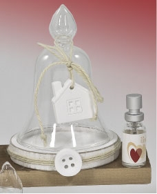 LL543 CAMPANA VETRO/LEGNO 10X14 C/CASETTA+ESS+AST.***SC30%