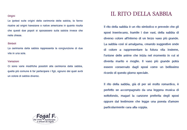 F3 SET RITO DELLA SABBIA ELEGANTE in CRISTALLO C/AST.e Placca ARG. - IL RITO  DELLA SABBIA - Fogal F. dal 1958 - E-shop