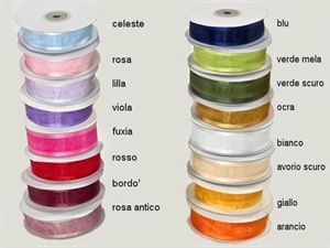 ORB3RS NASTRO 38X25MT ORGANZA/BORDATO ROSSO 69