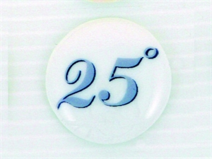 DL760-25 BOTTONE PORCELLANA 25° 2,5cm 10XSC ***SC50