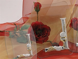 COM2 CORNICE 9x13cm COMUNIONE VETRO/ARGENTO (17x21cm)