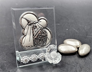 DER2741 ICONA VETRO CRESIMA+PLACCA 5x7cm