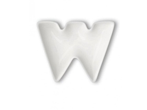 82472 LETTERA W PORCELLANA 10cm