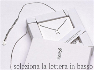 A COLLANA in ACCIAIO 45cm con INIZIALI (CH9066)