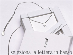 A COLLANA in ACCIAIO 45cm con INIZIALI (CH9066)