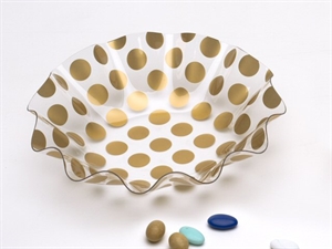 1261015 COPPA PLEXY ONDA POIS ORO 28x7,5cm ***SC30%***
