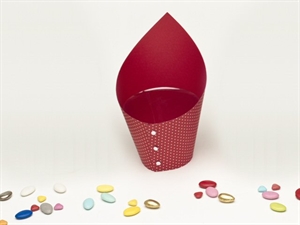 CONF11-RS CONO CONFETTATA CART+PLEX ROSSO 15x11,5x25cm 8xSC