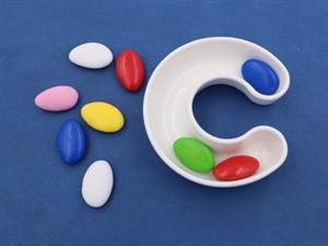 1256003-C LETTERA PORCELLANA BIANCA 10cm