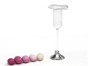 VB04 CANDELIERE SOFFIATO 14cm con BASE ARGENTO 800 ***SC50%***