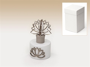 640X271 BOTTIGLIA VETRO/MDF 10x16cm BIANCO GLITTERv