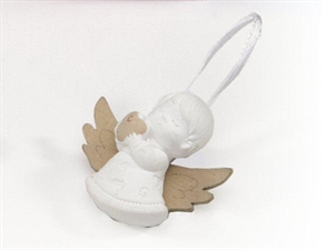 L2153 ANGELO GESSO 4cm con ALI LEGNO 12xSC