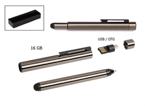 26028 PENNA NERA USB 16Gb & OTG TOUCH 12cm con SCATOLA