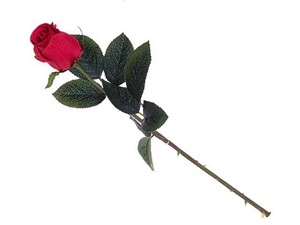 RO106 ROSA IN BOCCIOLO 64cm ROSSA