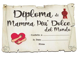DP-501 DIPLOMA DELLA MAMMA LEGNO 22x15cm