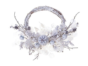 XR023 CORONA NATALE con LUNARIA 53cm