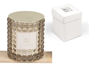 B6201 CANDELA PROFUMATA CREAM PEARL 9x8cm + ASTUCCIO SC0111