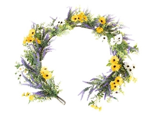 GH002 GHIRLANDA 180cm MARGHERITE/LAVANDA