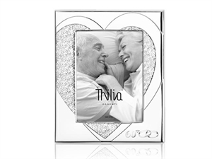 453732 CORNICE CUORE 13x18cm 60° METALLO PREZIOSO