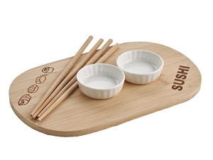 FD3S SET SUSHI LEGNO/CERAMICA 30x18x1cm