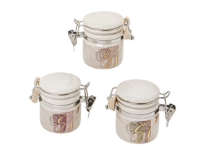 02A178 BARATTOLO ERMETICO PORCELLANA h6cm ASS/3 3xSC