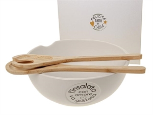 02A207 INSALATIERA PORCELLANA Ø25xh11cm con SCATOLA