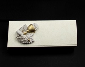 2400414 SCATOLINA CARTONE 6,5x17x2,5cm APPLICAZIONE COMUNIONE CALICE