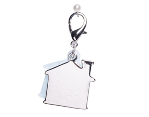CHSP-367 CIONDOLO DOPPIO 2,7x2,4cm CASA TIFFANY ACCIAIO 10xSC
