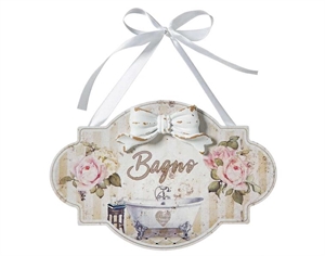 AD293 TARGHETTA BAGNO 20xh13,5x2cm