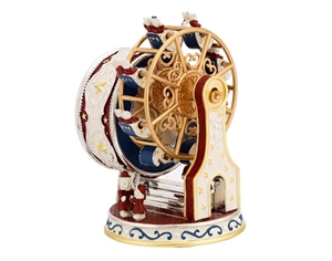 N8602-11RO GIOSTRA NATALIZIA CON RUOTA ROSSA h16cm