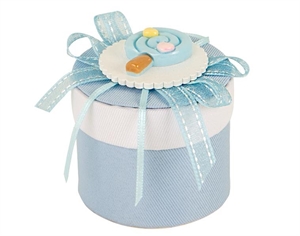 SC737 SCATOLA PORTACONFETTI CELESTE ø6xh6cm 12xSC