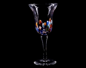GE189/MU CALICE ACQUA VETRO 20cm con MURRINA