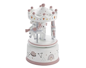 GS4G GIOSTRA CARILLON CAVALLI ROSA h14cm