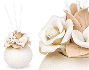 BE5569-167 PROFUMATORE DIAMANTE 6xh8,5cm BIANCO/ROSA+AST.+ESSENZA