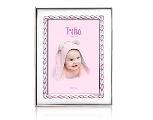 454249 CORNICE 13x18cm ROSA METALLO PREZIOSO