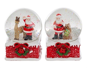 38288 SFERA BABBO NATALE 6,5x6,5x8cm LED RESINA ASS/2