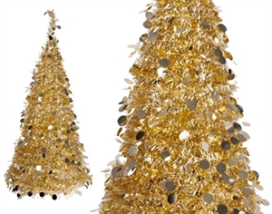 141547 ALBERO CONO POP UP h240cm ORO PVC