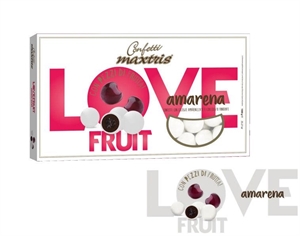 LOVE FRUIT AMARENA CONFETTO BIANCO SFERICO CON CILIEGIA MAXTRIS 1Kg