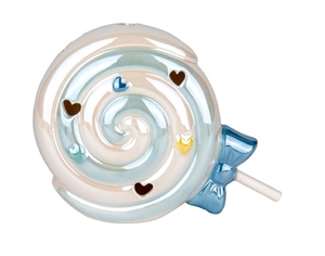 02A421 LOLLIPOP LED CELESTE PORCELLANA 12cm 4xSC (lecca-lecca)