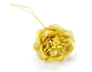 FB2459-ORO FIORE LAMINATO ORO CON PISTILLI 5CM 36XSC