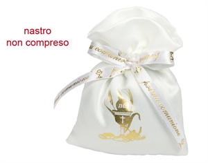 A3140 SACCHETTO STAMPA ORO COMUNIONE 10x12cm 10xSC