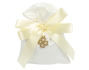 A3120 SACCHETTO RASO CON QUADRIFOGLIO 10x12cm 10xSC