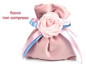 A3105-P05 SACCHETTO VELLUTO ROSA ANTICO 11X13  10XSC