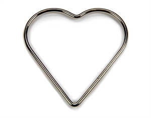 A3198-ARG CUORE METALLO ARGENTATO 7cm 12xsc