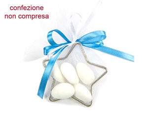 A3199-ARG STELLA METALLO ARGENTATO 7cm 12xsc